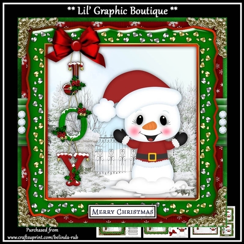 Christmas Snowmies3 Mini Card Kit