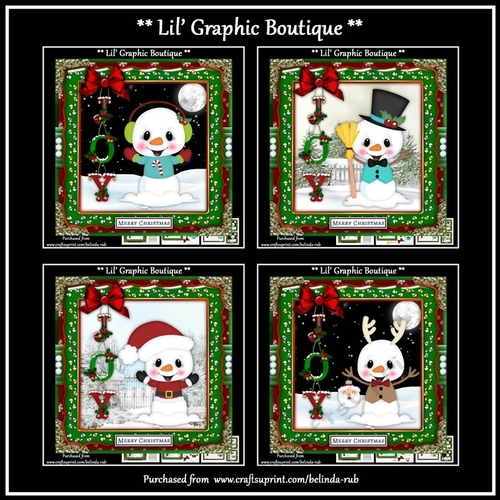 Christmas Snowmies Bumper Card Kit