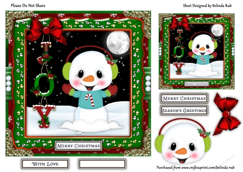 Christmas Snowmies1 Quick Card