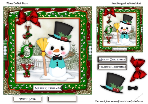 Christmas Snowmies2 Quick Card