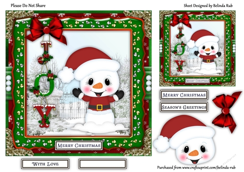 Christmas Snowmies3 Quick Card