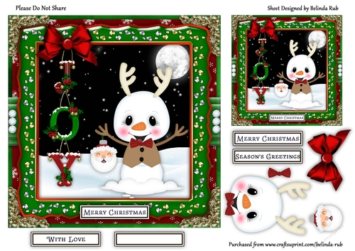 Christmas Snowmies4 Quick Card