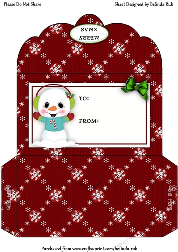 Christmas Snowmies1 Money Envelope