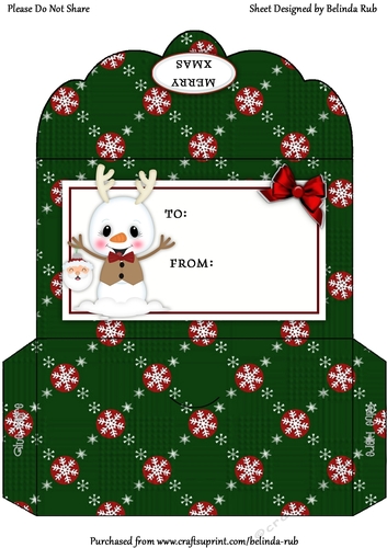 Christmas Snowmies4 Money Envelope