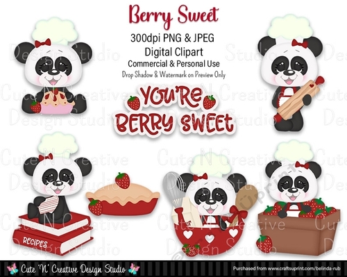 Berry Sweet Digital Clip Art Set