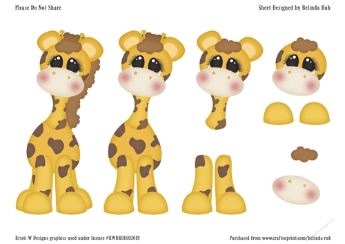 Giraffe 1 - Decoupage Sheet