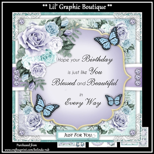 Birthday Floral15 Mini Card Kit