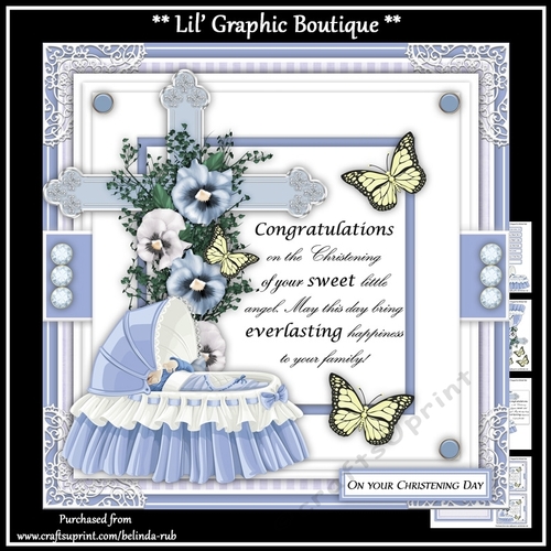 Christening 2 Mini Card Kit