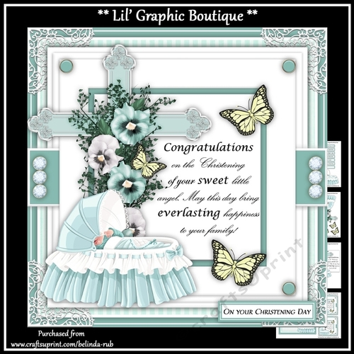 Christening 3 Mini Card Kit