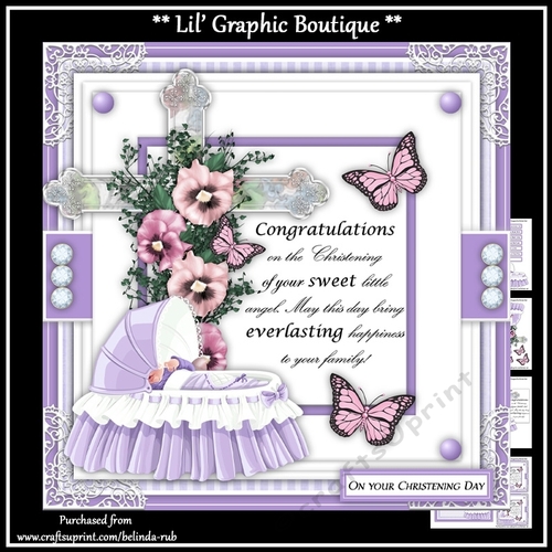 Christening 4 Mini Card Kit