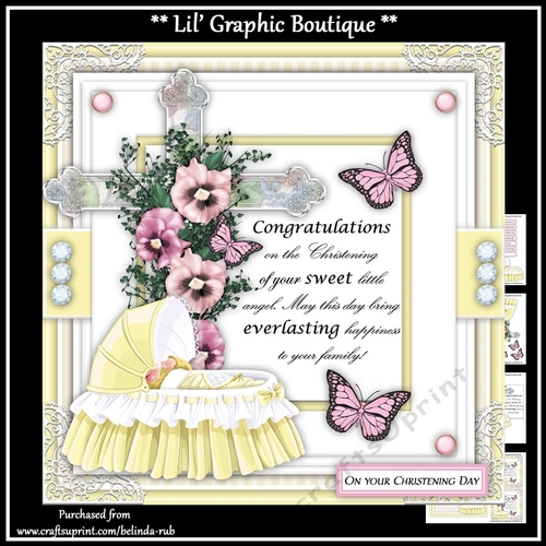 Christening 5 Mini Card Kit
