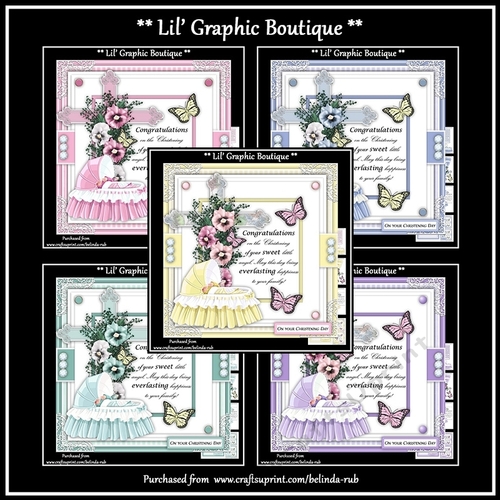 Christening Bumper Card Kit
