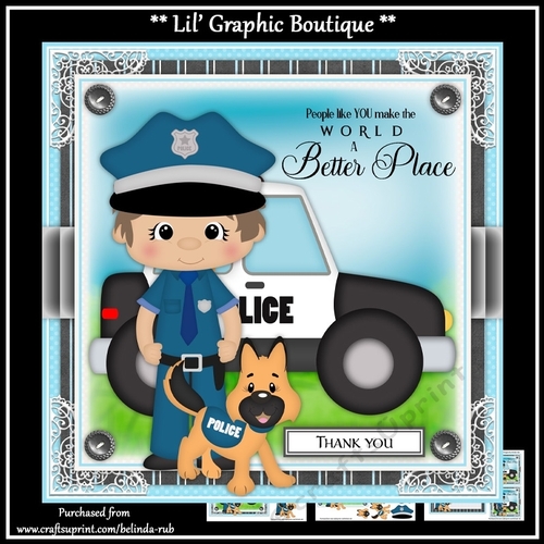 Police Thank you Mini Card Kit