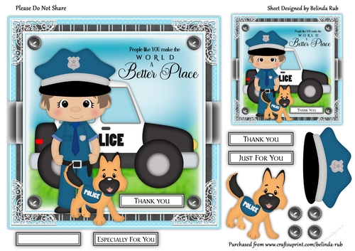 Police Thank you Quick Card