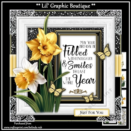 Floral Birthday Mini Card Kit