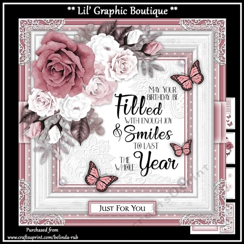 Floral Rose1 Mini Card Kit
