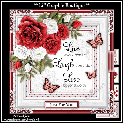 Floral Rose2 Mini Card Kit