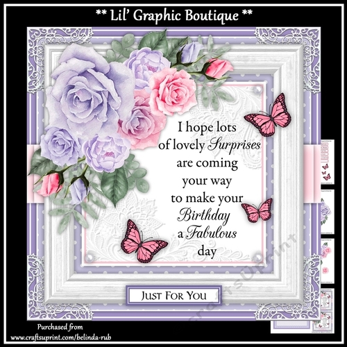 Floral Rose3 Mini Card Kit