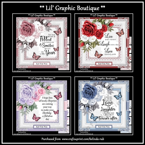 Floral Rose Bumper Card Kit