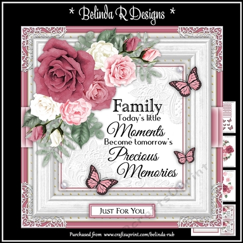 Floral Rose5 Mini Card Kit