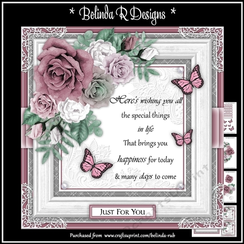 Floral Rose11 Mini Card Kit