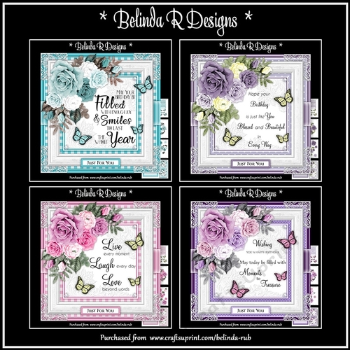 Floral Rose Bumper Card Kit4