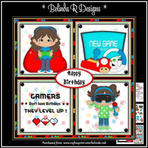 Gamer Girl Mini Card Kit