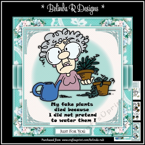 Grumpy Gertrude - Fake Plants Mini Card Kit