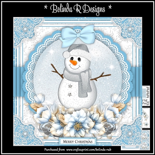 Xmas Floral Globes6 Mini Card Kit