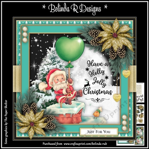 Holly Jolly Santa1 Mini Card Kit