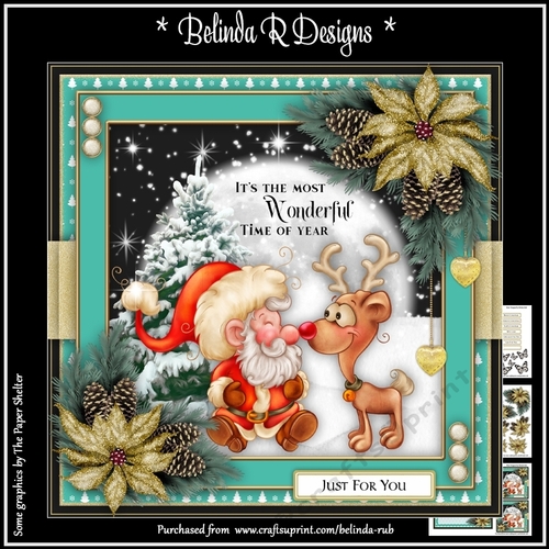 Holly Jolly Santa2 Mini Card Kit