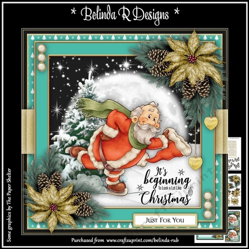 Holly Jolly Santa3 Mini Card Kit