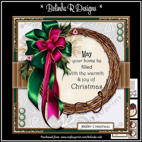 Christmas Wreaths4 Mini Card Kit
