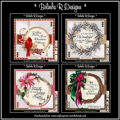 Christmas Wreaths Bumper Card Kit