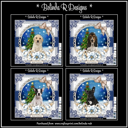 Christmas Dogs Bumper Card Kit3