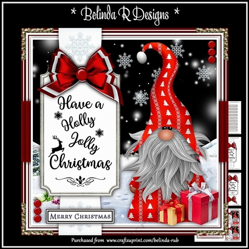 Christmas Gnomes5 Mini Card Kit