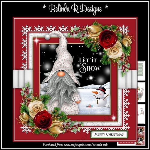Christmas Gnomes7 Mini Card Kit