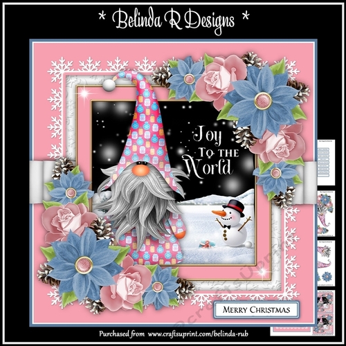 Christmas Gnomes8 Mini Card Kit