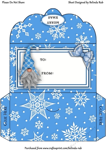 Christmas Gnomes Money Envelope6