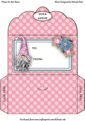 Christmas Gnomes Money Envelope8