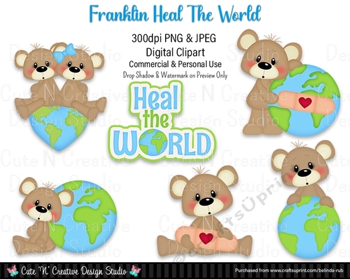 Franklin Heal the World Digital Clip Art Set