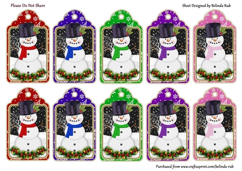 Snowman Gift Tags