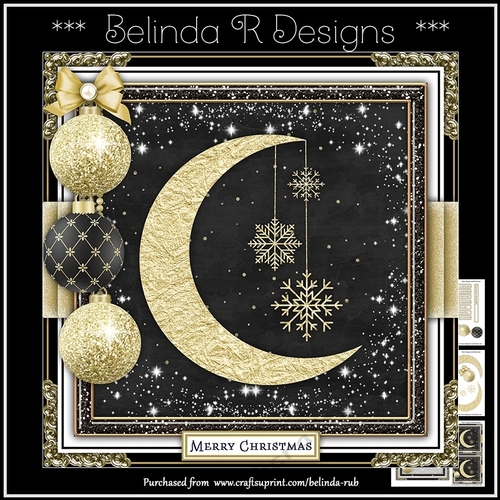 Christmas Moon3 Mini Card Kit