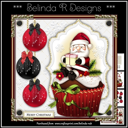 Christmas Cupcake1 Mini Card Kit