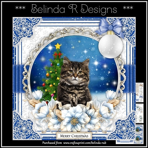 Christmas Cats3 Mini Card Kit