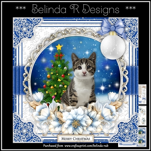 Christmas Cats4 Mini Card Kit