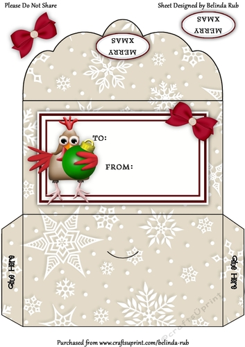 Christmas Chicken4 Money Envelope