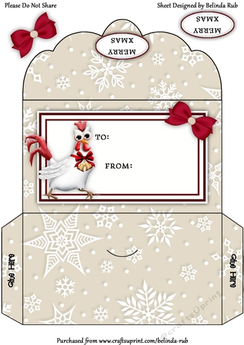 Christmas Chicken5 Money Envelope