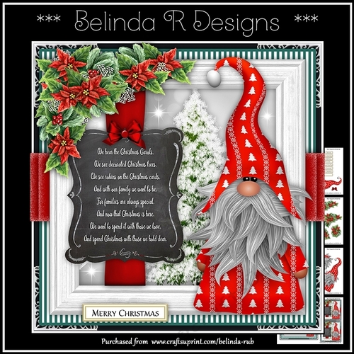 Christmas Gnomes16 Mini Card Kit