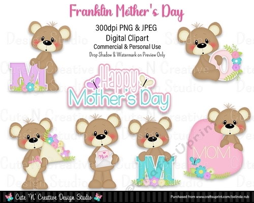 Franklin Mothers Day Digital Clip Art Set